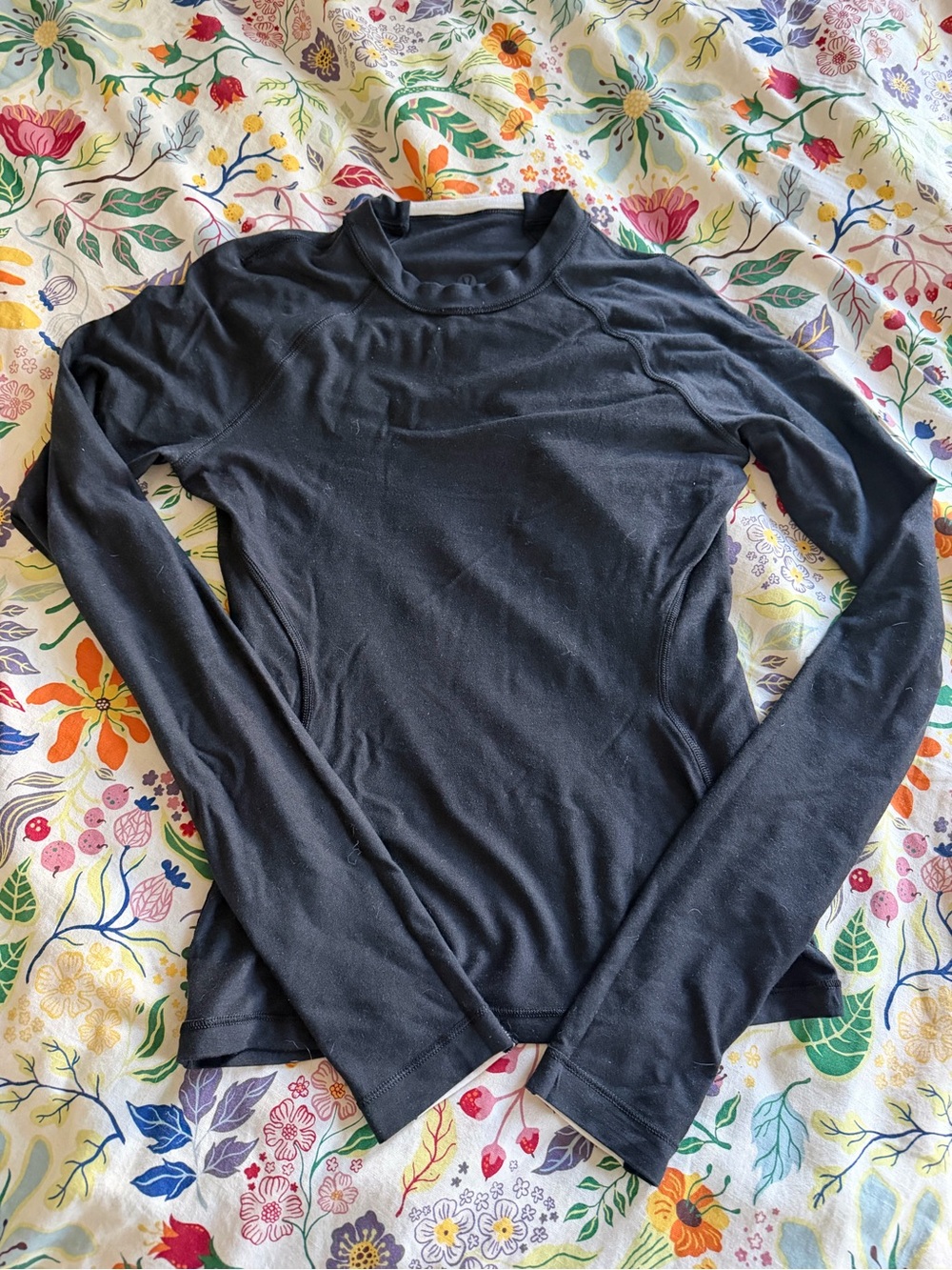 lululemon Black Merino Wool-Blend Crewneck Base Layer
